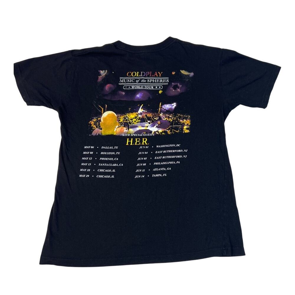 Coldplay Music Of The Spheres World Tour T-Shirt Unisex Band Tee Size M - Picture 2 of 8